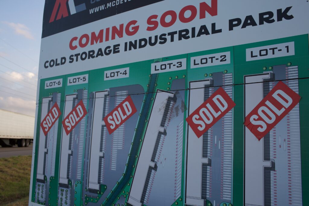 An industrial sign
