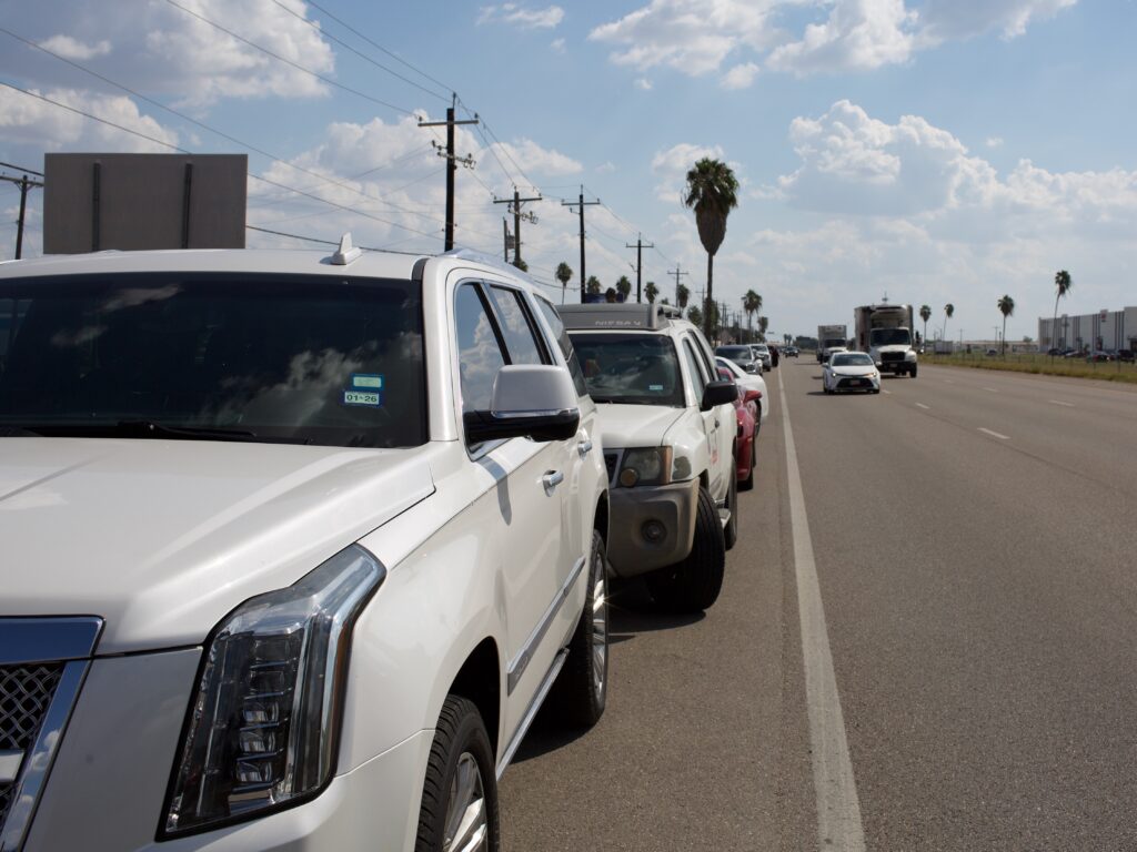 Line of cars