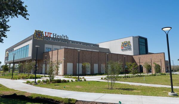 Exterior view of the new UT Health RGV Cancer and Surgery Center in McAllen, Texas.