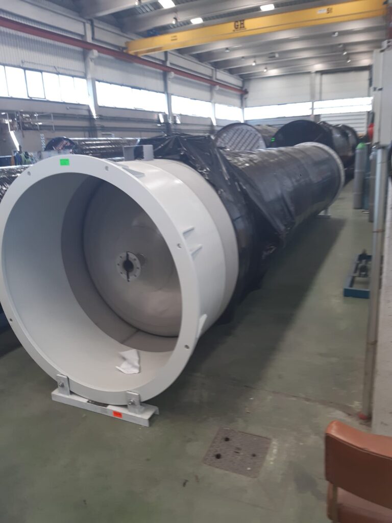 Machinery and storage tanks installed at the Biomex ethanol facility.