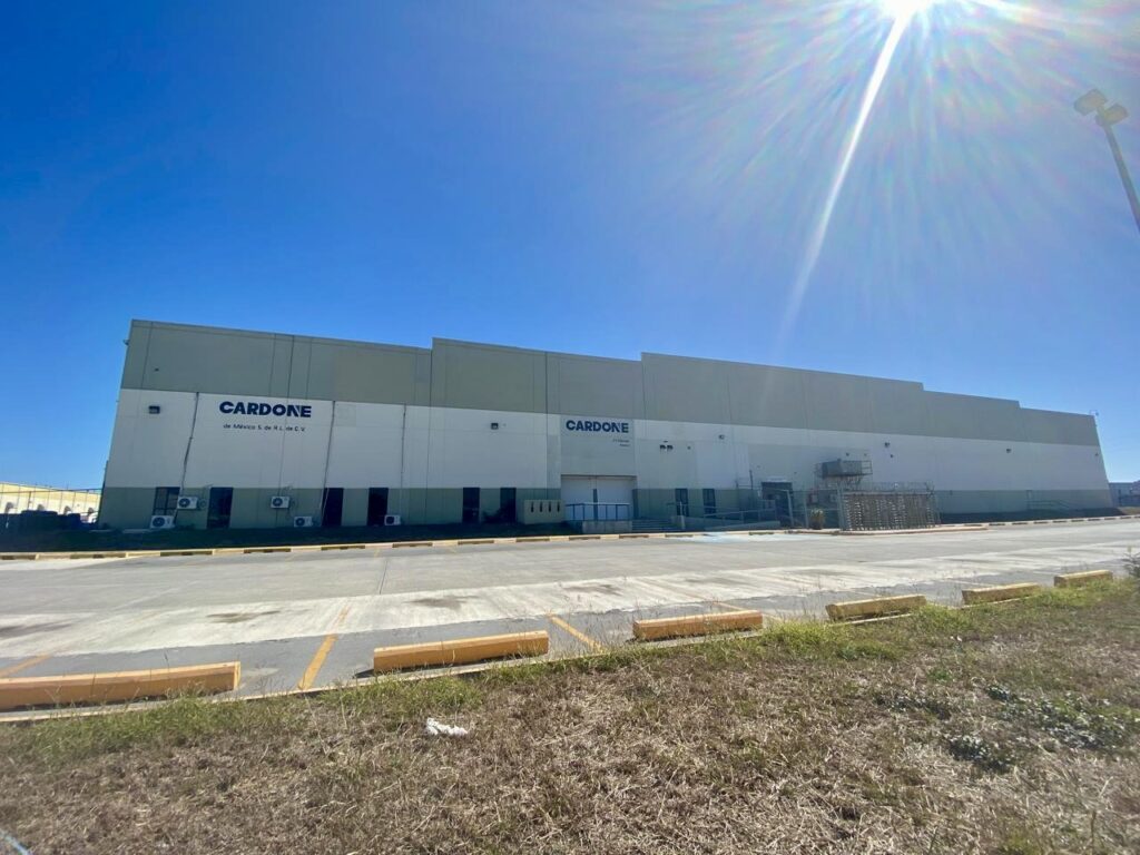 Exterior view of the closed Tridonex manufacturing plant in Matamoros.