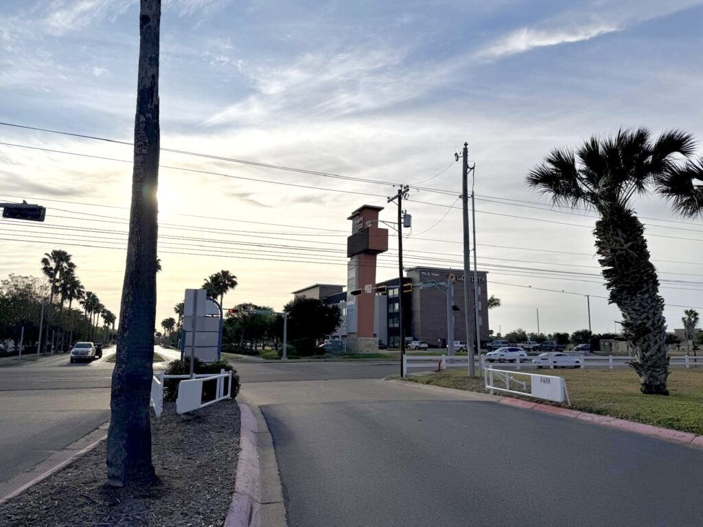 Entrance area to Westside Park near Ware Road across from the McAllen Convention Center in McAllen.