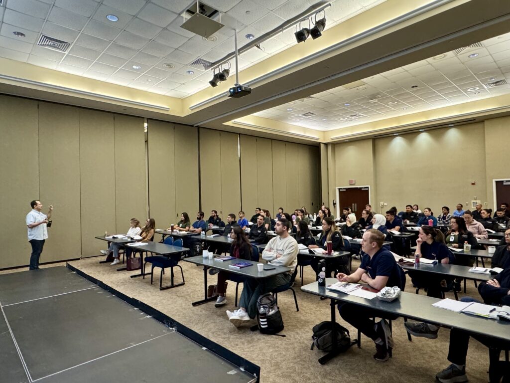 Medical residents attending an orientation and training session at South Texas Health System.