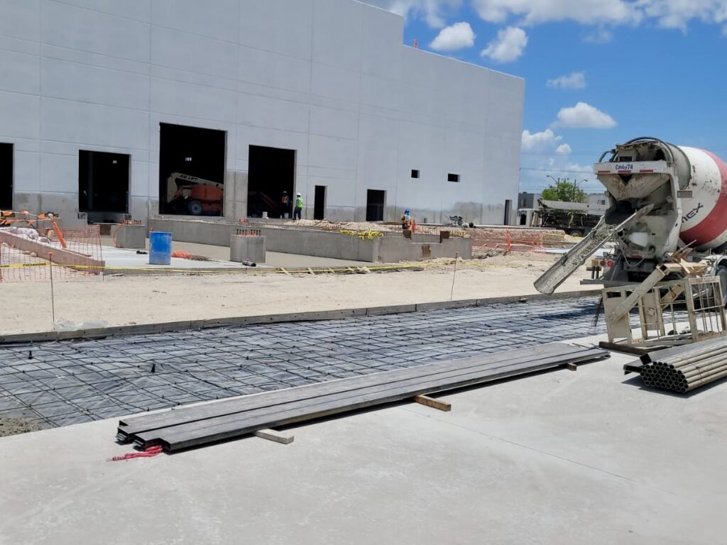 Construction of Vertiv’s third manufacturing plant in Reynosa.