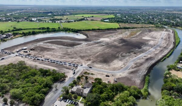 Aerial view of the Villas Las Lagunas development under construction in north Brownsville.